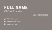 Modern Firm Wordmark Business Card Preview