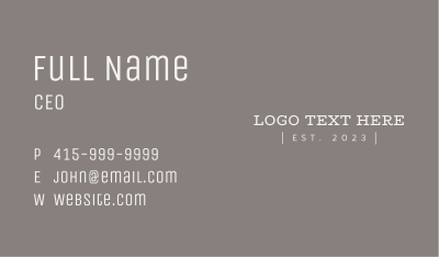 Modern Firm Wordmark Business Card Image Preview