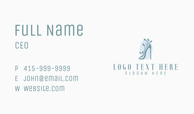 Eco Friendly Stiletto Shoe Business Card Image Preview