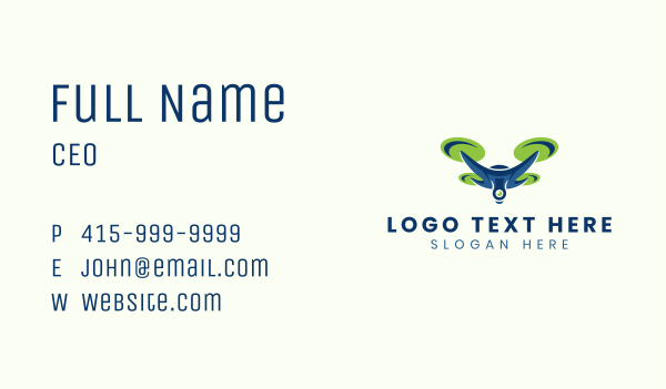 Propeller Drone Camera Business Card Design Image Preview