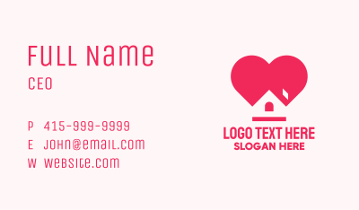 Pink Stay Home Business Card Image Preview