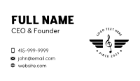 Classic Musical Wings Business Card Image Preview