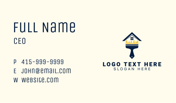 House Painter Brush Business Card Design Image Preview