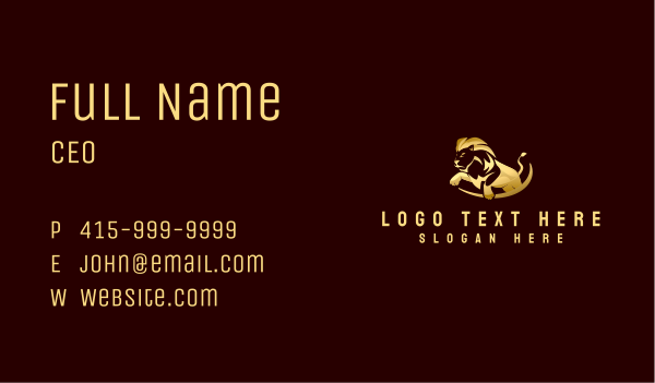 Premium Lion Agency Business Card Design Image Preview