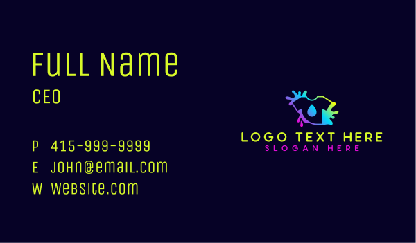 Shirt Printing Splash Business Card Design Image Preview