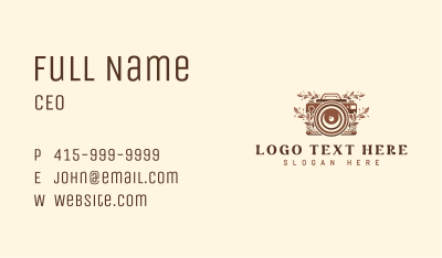 Vintage Camera Studio Business Card Image Preview