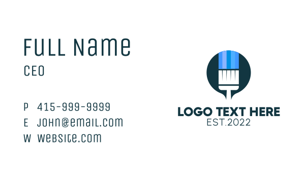 Paintbrush Handyman Tool Business Card Design Image Preview