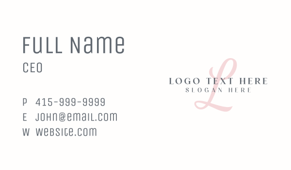 Generic Feminine Lettermark Business Card Design Image Preview