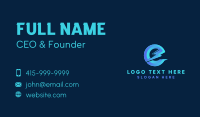 Lightning Volt Letter E Business Card Preview