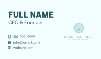 Round Watercolor Lettermark Business Card Image Preview