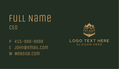 Nature Mountain Trekking Business Card Image Preview