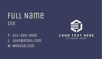 Modern Gray Hexagon Business Card Image Preview