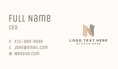 Generic Business Letter N Business Card Image Preview