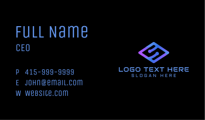 Modern Tech Letter S Business Card Image Preview