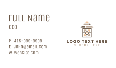 Brown Home Floorboard Business Card Image Preview