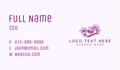 Cameral Flower Photography Business Card Image Preview