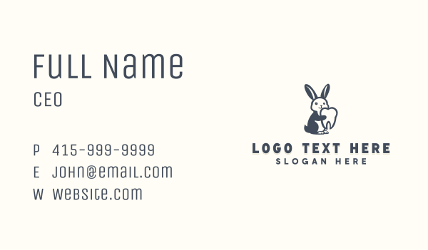 Pediatric Dentistry Bunny Business Card Design Image Preview