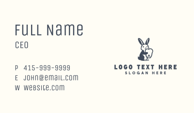 Pediatric Dentistry Bunny Business Card Image Preview