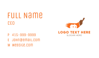 Orange Paint Brush Business Card Image Preview