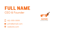 Orange Paint Brush Business Card Image Preview