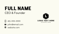 Modern Hexagon Badge Business Card Image Preview