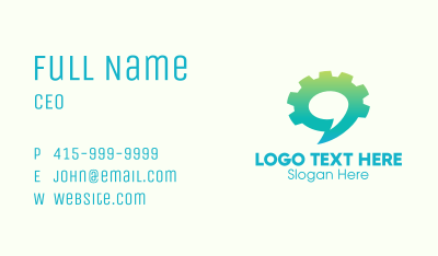 Cog Chat Messaging App Business Card Image Preview