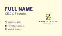 Music Composer Letter Z Business Card Image Preview