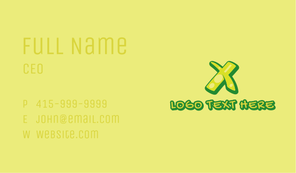 Graphic Gloss Letter X Business Card Design Image Preview