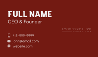 Elegant Brand Wordmark Business Card Image Preview