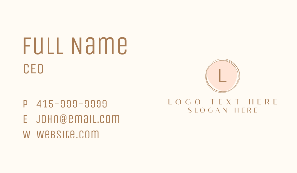 Beauty Event Letter Business Card Design Image Preview