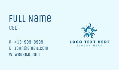 Floral Human Organization Business Card Image Preview