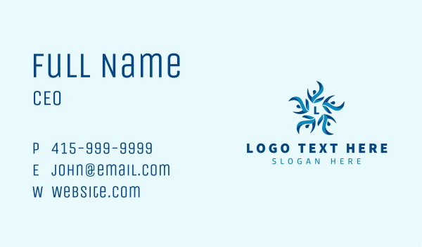 Floral Human Organization Business Card Design Image Preview