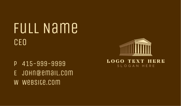 Architecture Greek Parthenon Business Card Design Image Preview