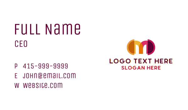 Professional Creative Letter M Business Card Design Image Preview