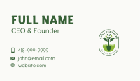 Grass Leaf Shovel Business Card Design