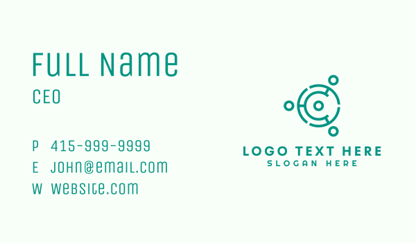 Labyrinth Orbit Letter C Business Card Design Image Preview