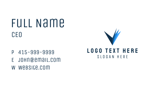 Flipping Page Letter V  Business Card Design Image Preview