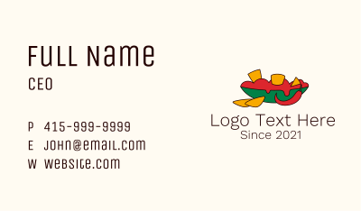 Spicy Tortilla Chips Business Card Image Preview