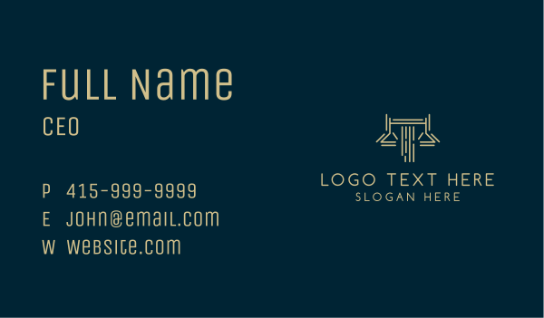 Minimalist Law Firm  Business Card Design Image Preview