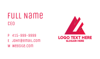 Pink Geometric Triangle Business Card Image Preview