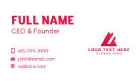 Pink Geometric Triangle Business Card Image Preview