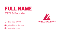 Pink Geometric Triangle Business Card Preview