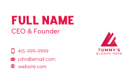 Pink Geometric Triangle Business Card Image Preview