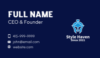 Blue Knight Helmet  Business Card Image Preview