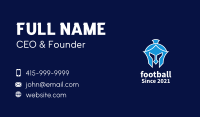 Blue Knight Helmet  Business Card Image Preview