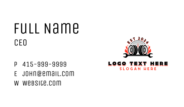 Auto Tire Maintenance Business Card Design Image Preview