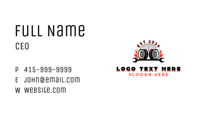 Auto Tire Maintenance Business Card Image Preview