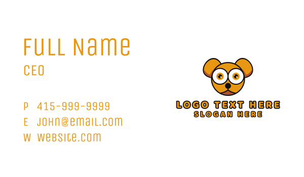 Orange Baby Bear Business Card Design Image Preview