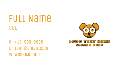 Orange Baby Bear Business Card Image Preview