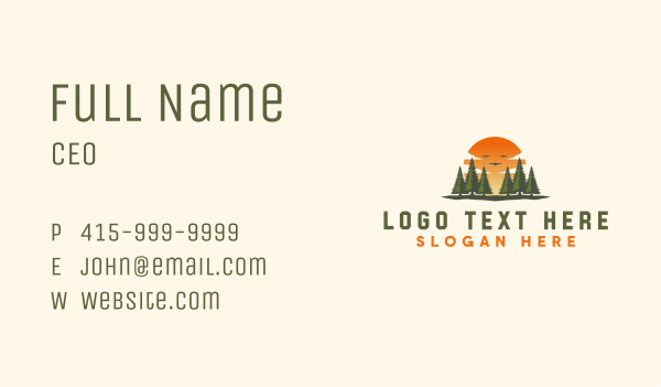 Pine Tree Environment Business Card Design Image Preview